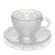 Tea Glass Cups And Saucer Set 6 Pcs