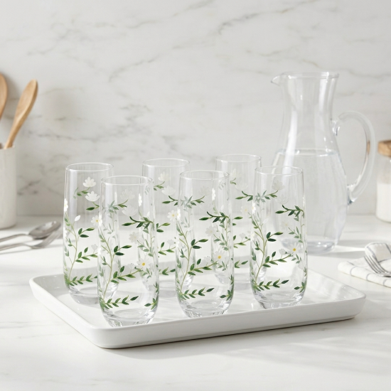 Glass Cups Set 6 Pcs