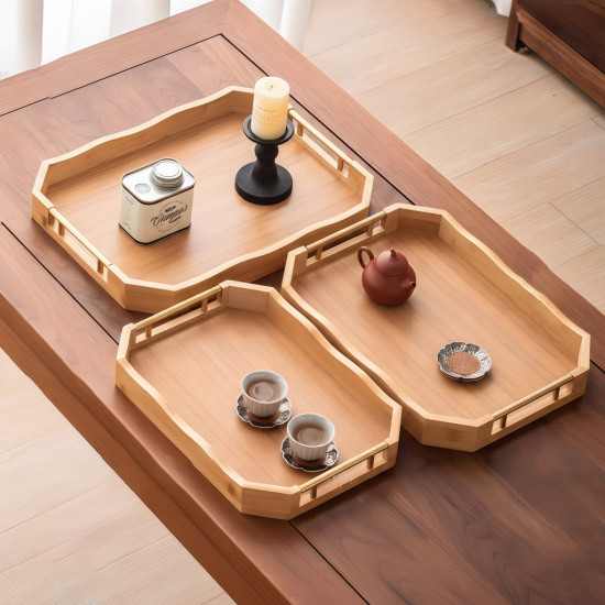 Wooden Tray Set 3 Pcs