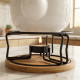 Metal Teapot Warmer with Wooden Base
