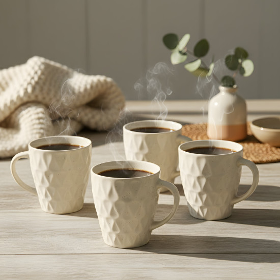 Porcelain Mug Set - 4 Pcs