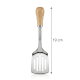 Steel spoon with a wooden handle