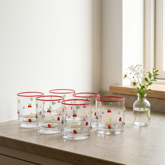 Glass Cups Set 6 Pcs