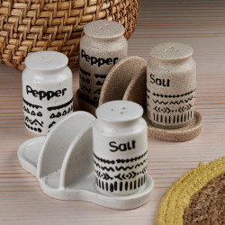 Porcelain Salt & Pepper Shaker Set - 2 Pcs