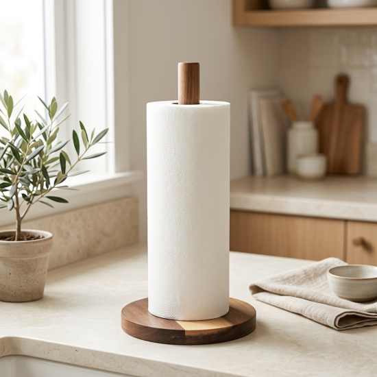 Wooden Paper Towel Holder