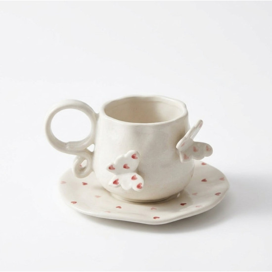 Porcelain Mug & Saucer
