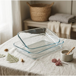 Pyrex Rectangular Glass Baking Dish Set 2 Pcs