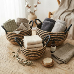 Straw Basket Set 3 Pcs