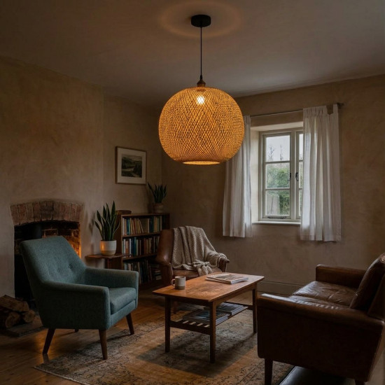 Straw Chandelier Small