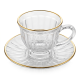 Tea Glass Cups And Saucer Set 6 Pcs