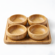 Wooden Serving Platter - 4 Pcs