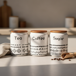 Porcelain Jar Set 3 Pcs