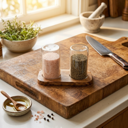 Glass Salt and Pepper Shaker Set