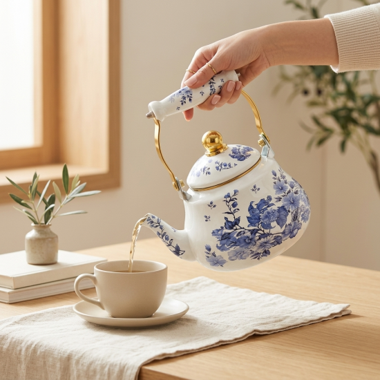 Flowers Pattern Tea Pot 1.5 Liter