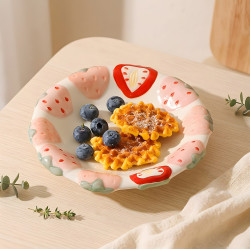 Strawberry Pattern Porcelain Plate