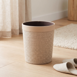 Leather Trash Can