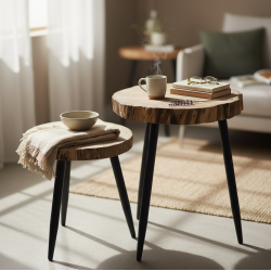 Wooden Table Set 2 Pcs