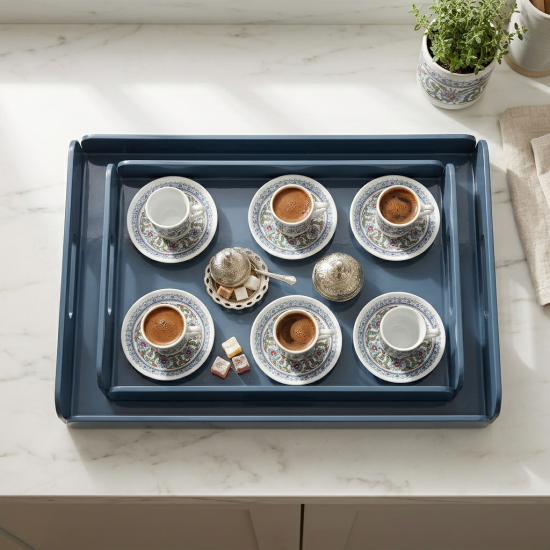 Acrylic Serving Tray Set 2 Pcs