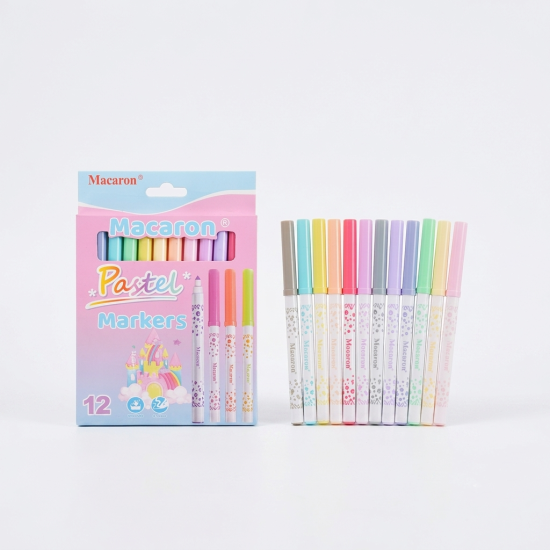 Pastel Markers Set 12 Pieces