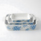 Floral Porcelain Casserole Set 3 Pcs