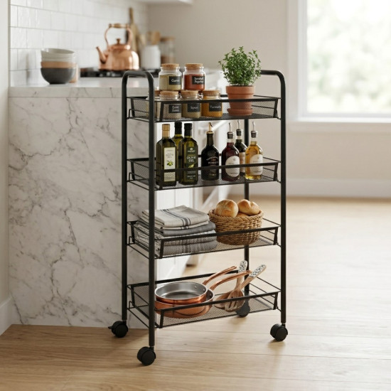 4-Tier Metal Trolley