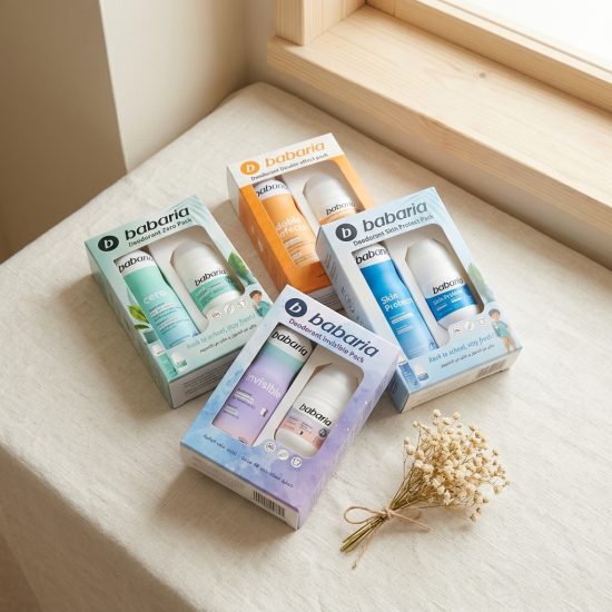 Babaria Deodorant Pack – Spray + Roll-On 50ml