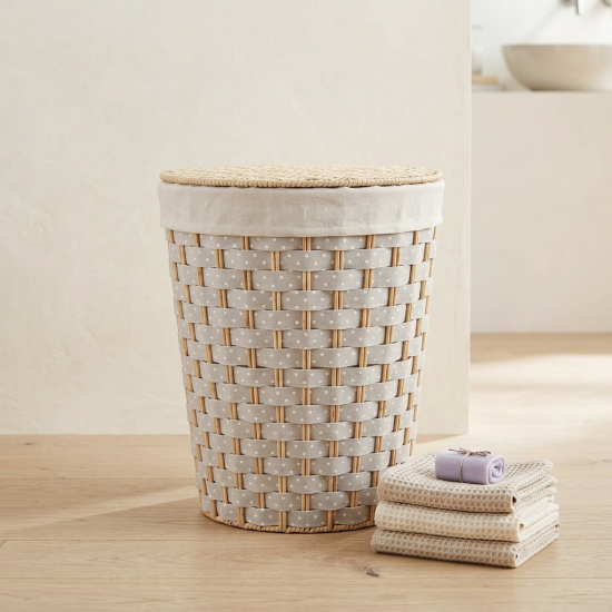 Straw Laundry Basket Medium
