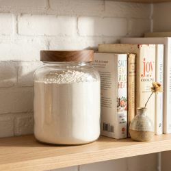 Acrylic Jar With Wooden Lid 2 L 