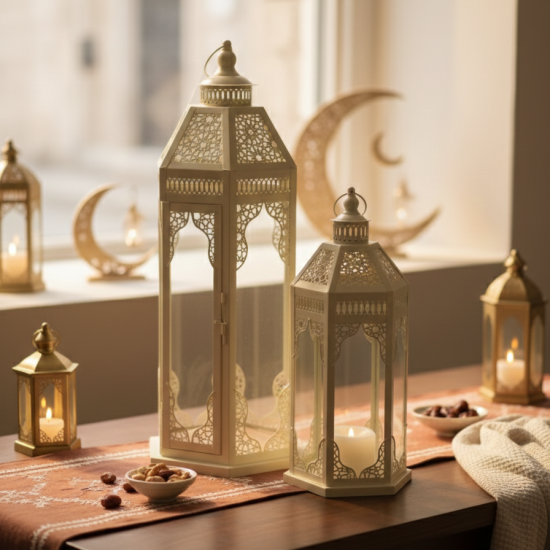 Metal Ramadan Lantern 2 Pcs