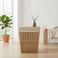 Straw Laundry Basket Small