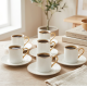 Coffee Cup and Saucer Set - 6 Pcs
