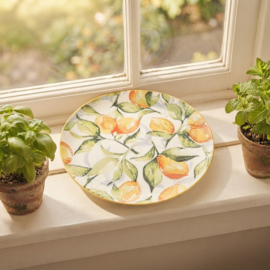 Lemon Pattern Porcelain Plate