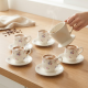 Coffee Cup and Saucer Set - 6 Pcs