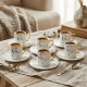 Coffee Cup and Saucer Set - 6 Pcs