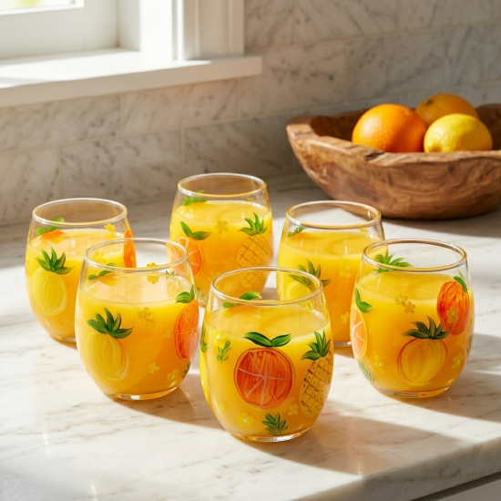 Glass Cups Set 6 Pcs
