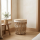 Straw Laundry Basket Small