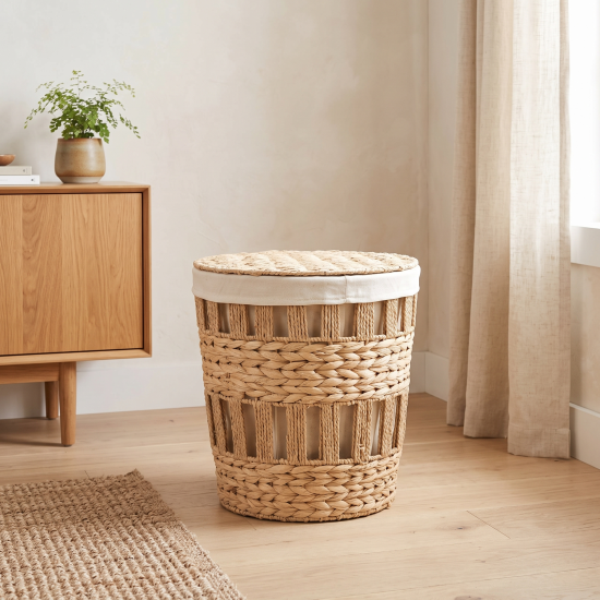 Straw Laundry Basket Large