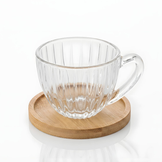 Coffee Cup and Saucer Set - 6 Pcs