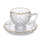 Glass Cups And Saucer Set 6 Pcs