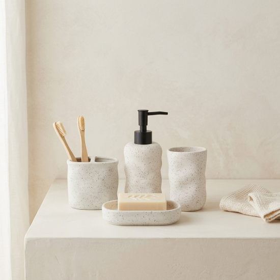 Ceramic Bathroom Set - 4 Pcs