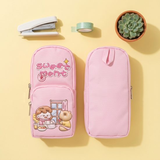 Pencil Case With 3 Zippers