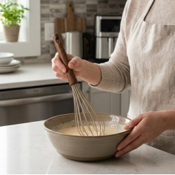Silicone Whisk With Wooden Handle