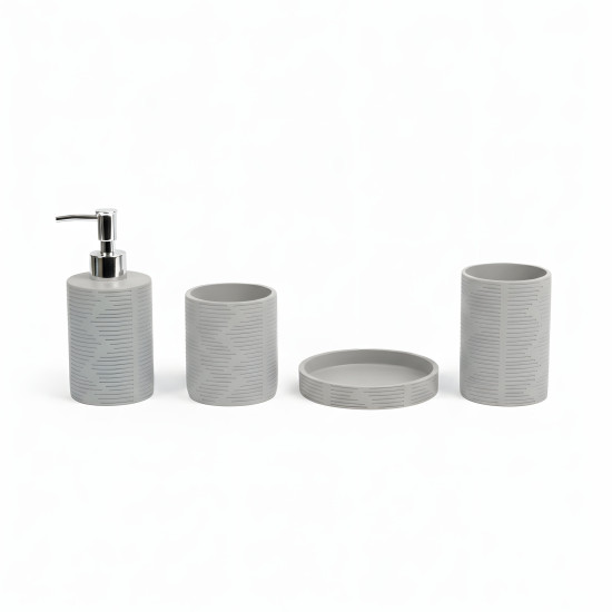 Ceramic Bathroom Set - 4 Pcs