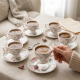 Porcelain Coffee Cup and Saucer Set - 6 Pcs