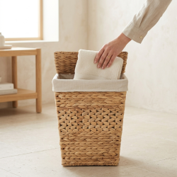 Straw Laundry Basket Small