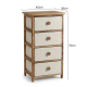 Wooden Storage Cabinet - 4 Drawers