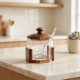 Acrylic Sugar Bowl With Wooden Lid
