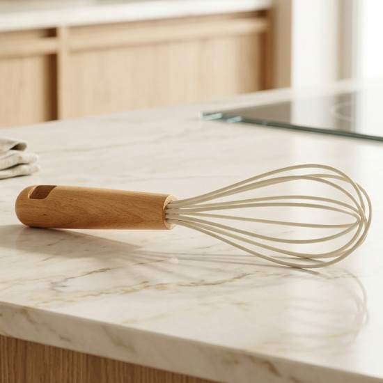 Silicone Whisk With Wooden Handle