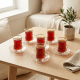 Tea Glass Cups And Saucer Set 6 Pcs