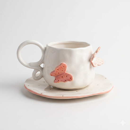 Porcelain Mug & Saucer